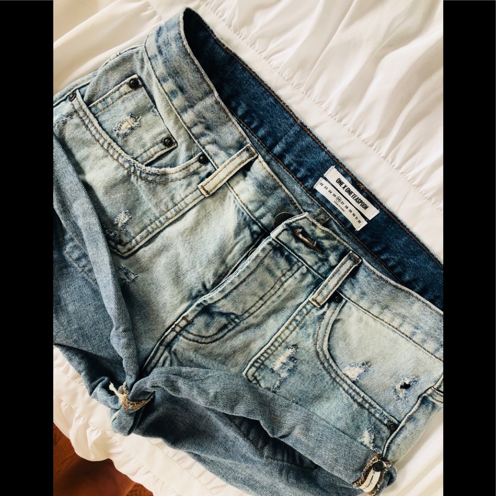 Expensive designer One Teaspoon denim shorts